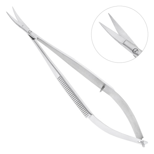 19-23* Ножницы хирургические Castroviejo, изогнутые, 14 см HLW Dentalinstruments GmbH (Германия)