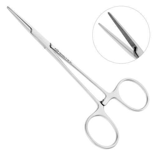 20-1* Зажим Halstead-Mosquito прямой, 12,5 см HLW Dentalinstruments GmbH (Германия)