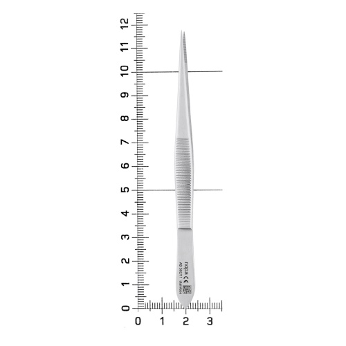 AB 562/11 Пинцет для удаления осколков с насечками, прямой, 11,5 см Nopa instruments Medizintechnik GmbH (Германия) фото 4