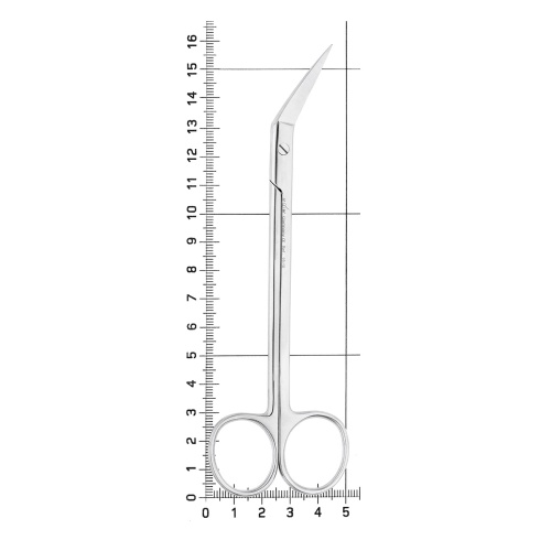 19-10* Ножницы хирургические Locklin, угловые, 16 см HLW Dentalinstruments GmbH (Германия) фото 4