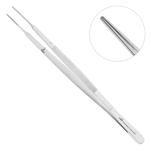 22-21A* Пинцет Gerald анатомический, 18см HLW Dentalinstruments GmbH (Германия)