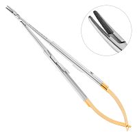 40-46* Иглодержатель Micro-Nadelhalter TC, изогнутый, 18 см