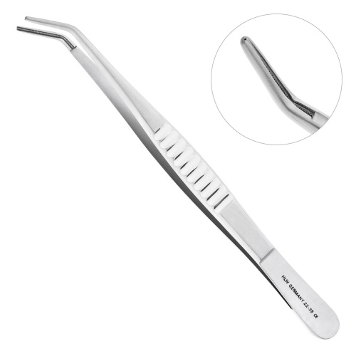 22-35* Пинцет De Bakey, атравматичный, 15см, изогнутый HLW Dentalinstruments GmbH (Германия)