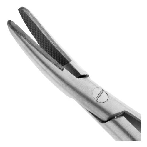 20-17* Иглодержатель Castroviejo-Gomel TC, изогнутый , 14см HLW Dentalinstruments GmbH (Германия) фото 3