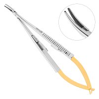 AE 573/14 Микроиглодержатель TUC CASTROVIEJO изогнутый, 14 см