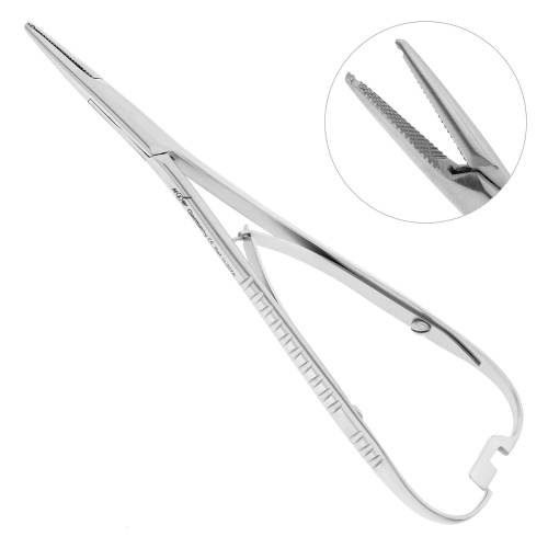 H-307A* Иглодержатель Матье с отверстием,14 см HLW Dentalinstruments GmbH (Германия)