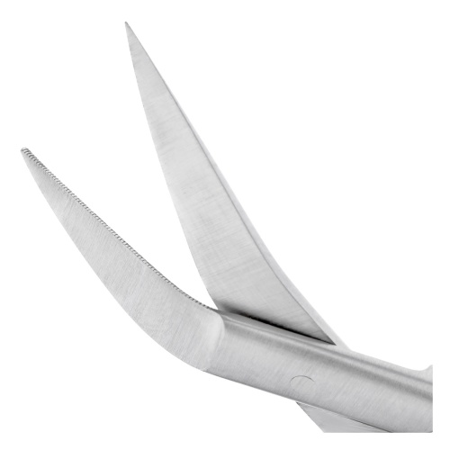 19-9* Ножницы хирургические DEAN, двойной изгиб, зубчатая поверхность , 17,5 см. HLW Dentalinstruments GmbH (Германия) фото 3