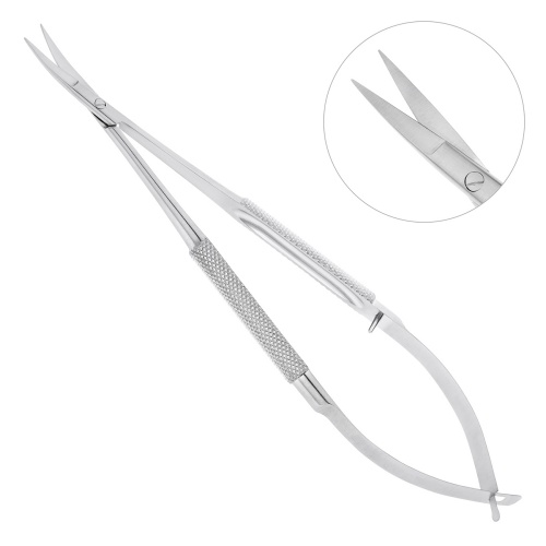 19-28* Ножницы хирургические Castroviejo-Gomel, изогнутые, 14см HLW Dentalinstruments GmbH (Германия)